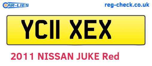 YC11XEX are the vehicle registration plates.