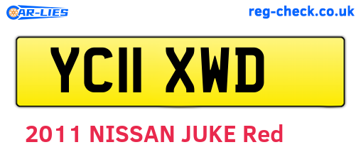 YC11XWD are the vehicle registration plates.