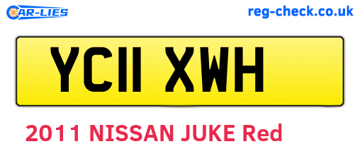 YC11XWH are the vehicle registration plates.