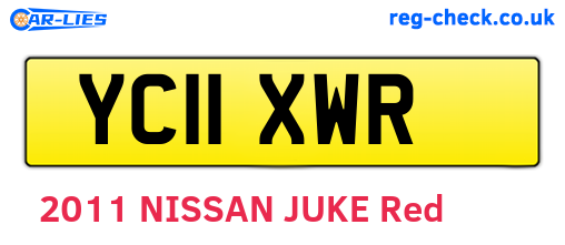 YC11XWR are the vehicle registration plates.