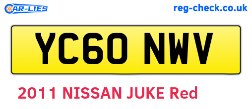 YC60NWV are the vehicle registration plates.