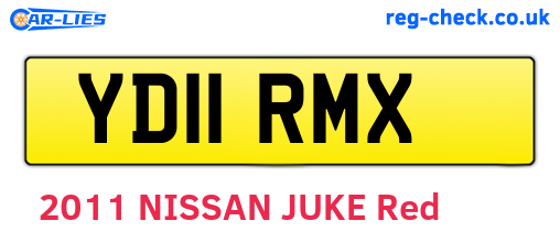 YD11RMX are the vehicle registration plates.