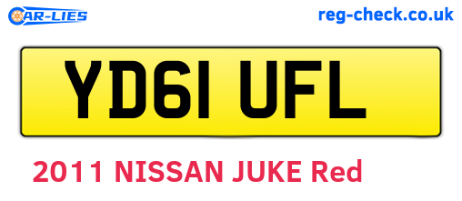 YD61UFL are the vehicle registration plates.