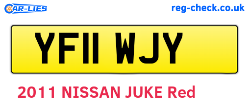 YF11WJY are the vehicle registration plates.