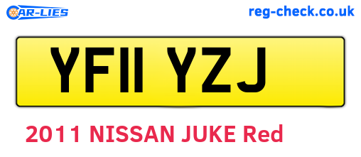 YF11YZJ are the vehicle registration plates.