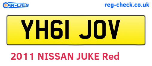 YH61JOV are the vehicle registration plates.