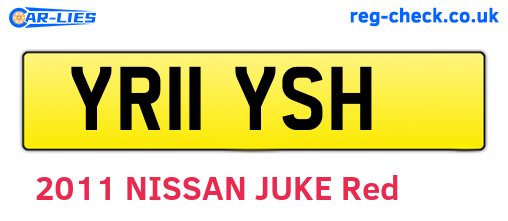 YR11YSH are the vehicle registration plates.