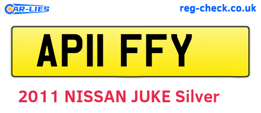 AP11FFY are the vehicle registration plates.