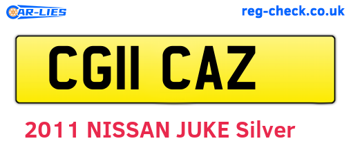 CG11CAZ are the vehicle registration plates.