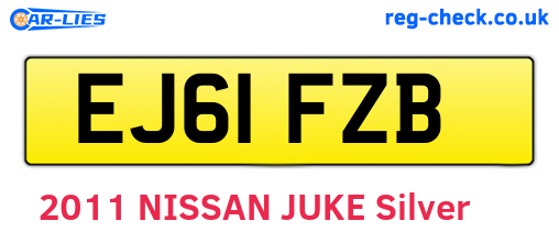 EJ61FZB are the vehicle registration plates.