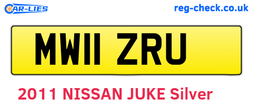 MW11ZRU are the vehicle registration plates.