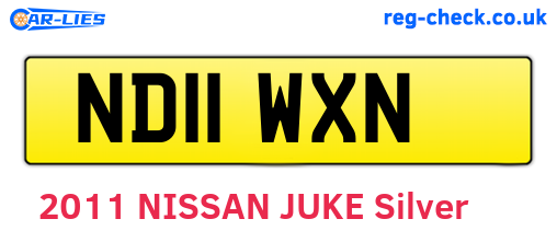 ND11WXN are the vehicle registration plates.