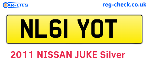 NL61YOT are the vehicle registration plates.