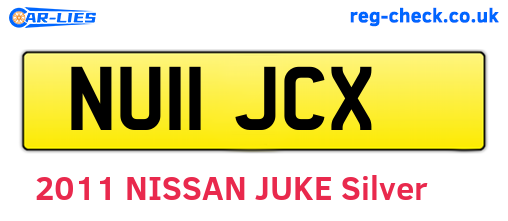 NU11JCX are the vehicle registration plates.