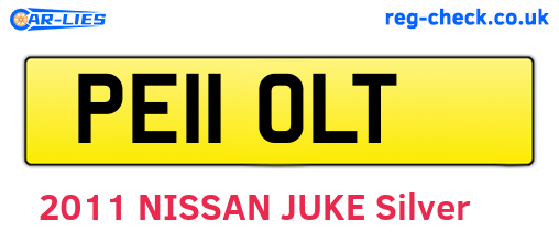PE11OLT are the vehicle registration plates.