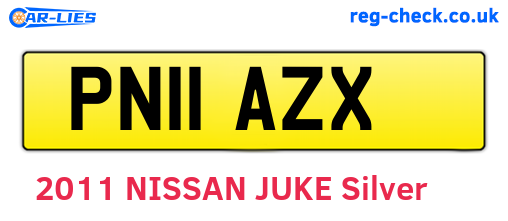 PN11AZX are the vehicle registration plates.