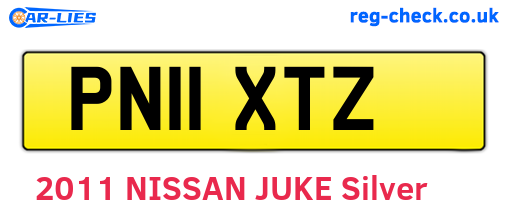 PN11XTZ are the vehicle registration plates.