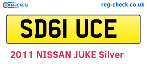 SD61UCE are the vehicle registration plates.