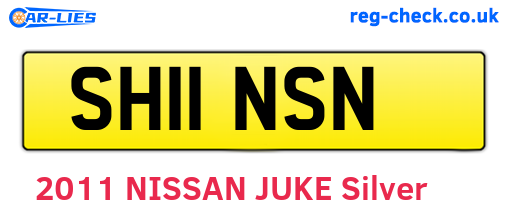 SH11NSN are the vehicle registration plates.