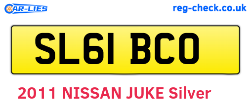 SL61BCO are the vehicle registration plates.
