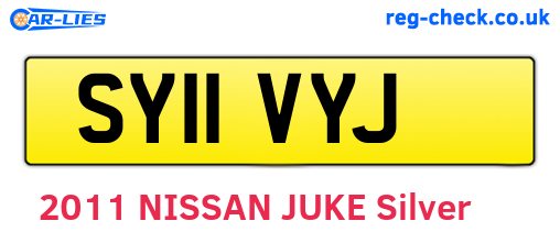 SY11VYJ are the vehicle registration plates.