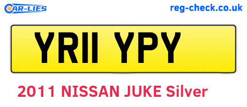 YR11YPY are the vehicle registration plates.