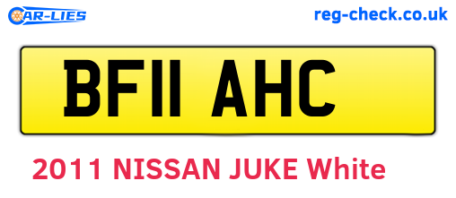 BF11AHC are the vehicle registration plates.