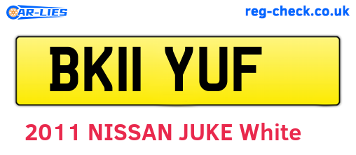 BK11YUF are the vehicle registration plates.