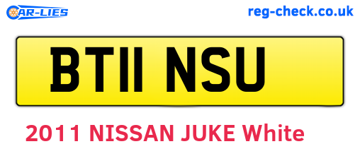 BT11NSU are the vehicle registration plates.