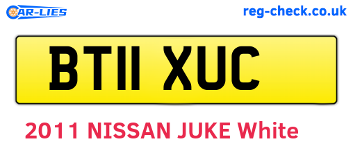 BT11XUC are the vehicle registration plates.