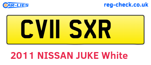 CV11SXR are the vehicle registration plates.