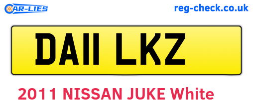 DA11LKZ are the vehicle registration plates.
