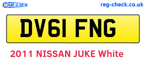 DV61FNG are the vehicle registration plates.