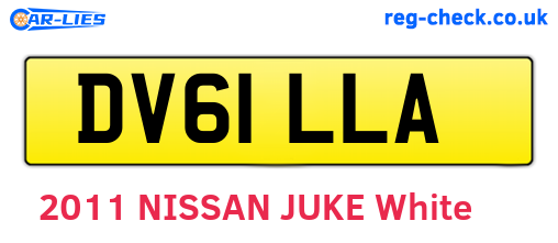 DV61LLA are the vehicle registration plates.