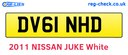 DV61NHD are the vehicle registration plates.