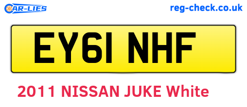 EY61NHF are the vehicle registration plates.