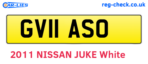 GV11ASO are the vehicle registration plates.