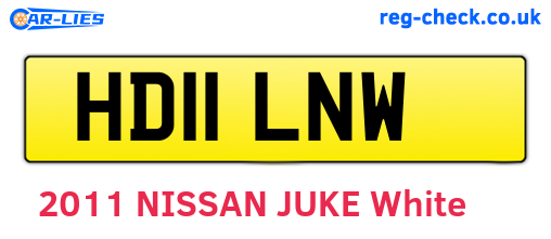 HD11LNW are the vehicle registration plates.