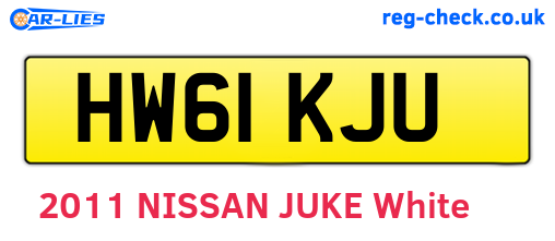 HW61KJU are the vehicle registration plates.