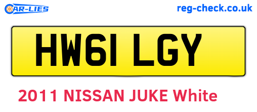 HW61LGY are the vehicle registration plates.