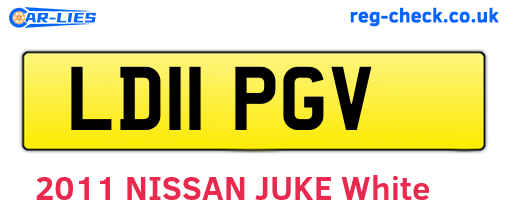 LD11PGV are the vehicle registration plates.