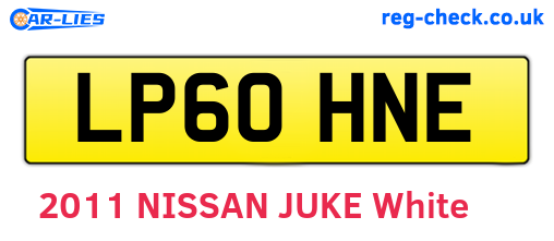 LP60HNE are the vehicle registration plates.