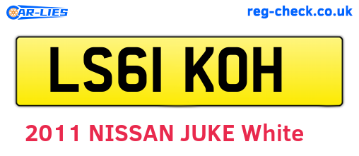 LS61KOH are the vehicle registration plates.