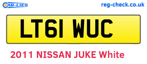 LT61WUC are the vehicle registration plates.