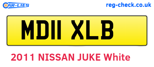 MD11XLB are the vehicle registration plates.