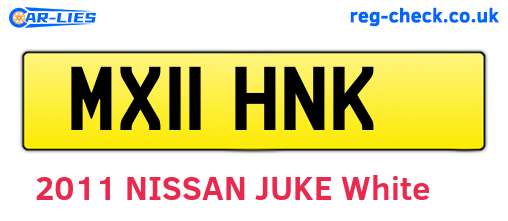 MX11HNK are the vehicle registration plates.