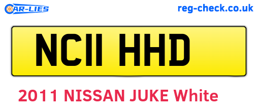 NC11HHD are the vehicle registration plates.