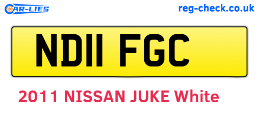 ND11FGC are the vehicle registration plates.
