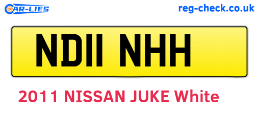 ND11NHH are the vehicle registration plates.