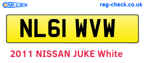 NL61WVW are the vehicle registration plates.